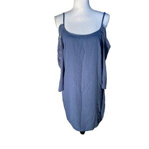 2/$30 Xhilaration Blouse‎ Cold Shoulder top crochet lace Peasant Boho size M